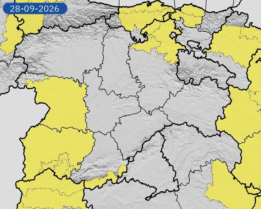 Aviso amarillo en Salamanca por precipitaciones - AEMET