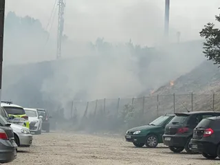 Incendio en el paseo Fluvial