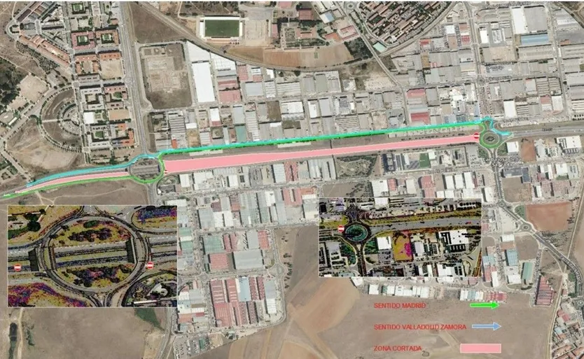 Desvio instalación pasarela El Montalvo