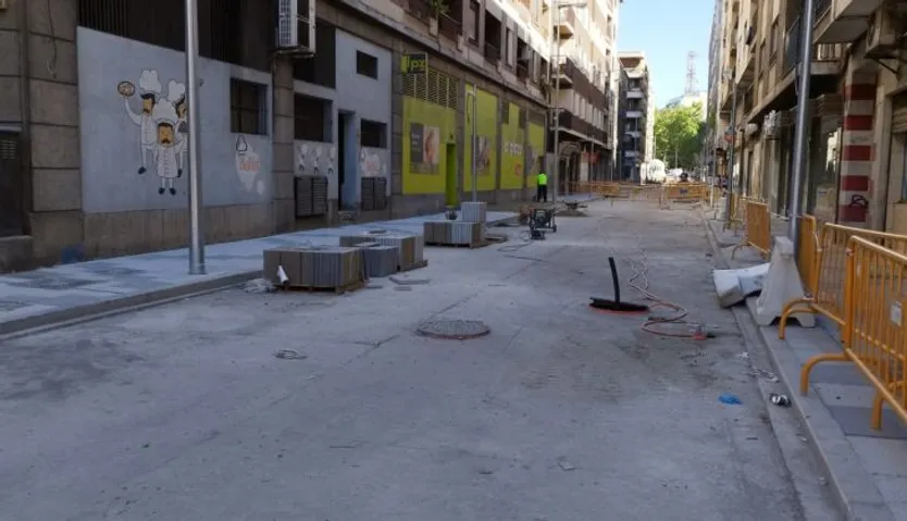 Obras en la calle Álvaro Gil