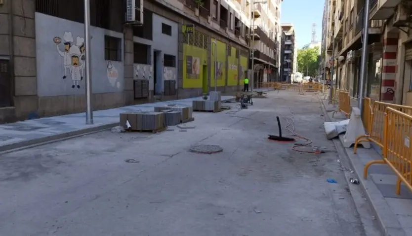 Obras en la calle Álvaro Gil