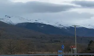 Nieve en la Sierra de Béjar el 12 de marzo de 2025