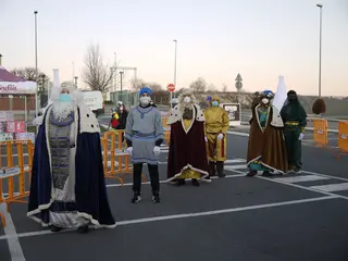 Cabalgata estática en el recinto ferial de Carbajosa