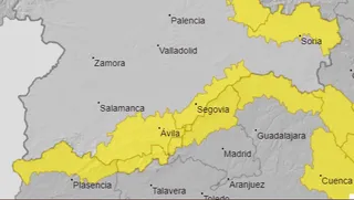 Aviso amarillo en el sur de la provincia de Salamanca este domingo, 31 de marzo