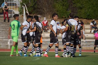 Los jugadores de Unionistas celebran un gol ante el Leganés B. / FOTO: SALAMANCA24HORAS.COM