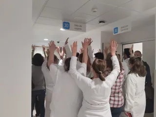 Trabajadores de la cocina del hospital de Salamanca