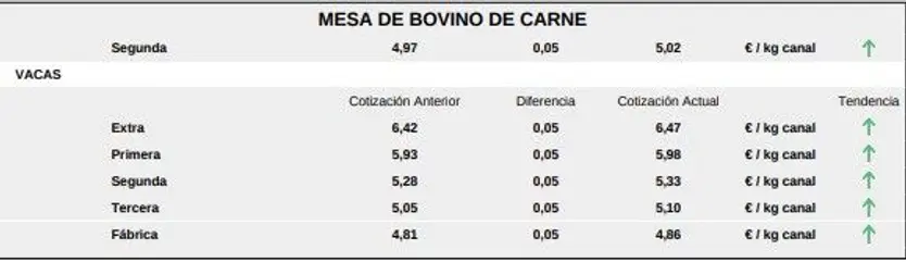 Mesa de bovino de carne 1 lonja 6 octubre 25