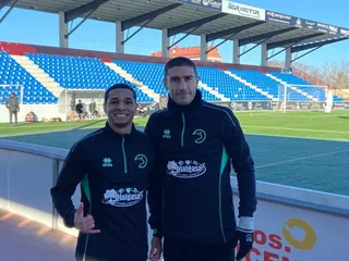 Iago Souza y Piña, en un entrenamiento de Unionistas | FOTO SALAMANCA24HORAS.COM