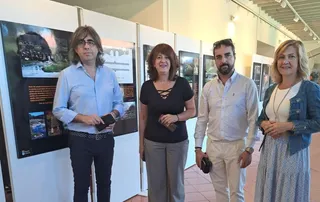 Foto de archivo de la comisión de fiestas de Béjar ( De izquierda a derecha: Luis Francisco Martín , Olga García, Javier Hernández Carrión y Purificación Pozo)