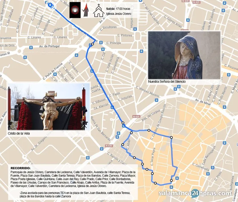 Recorrido de la Hermandad del Silencio