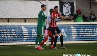 Coque, en el partido de ida ante Unionistas.