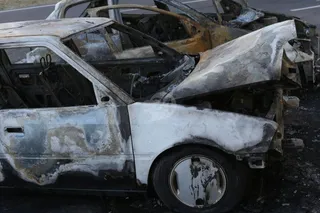 Coches quemados en Cabrerizos y Villamayor