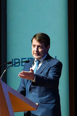 El presidente de la Junta, durante la clausura de la gala de Iberaval