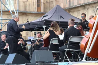 Concierto de la Banda Municipal de Musica en la Plaza Mayor
