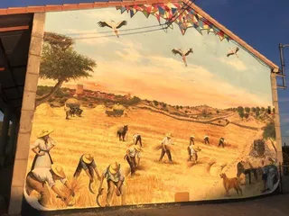 Guadramiro inaugura un mural dedicado a la siega
