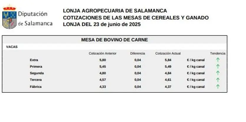 Mesa de bovino de carne 1 lonja 23 junio 25