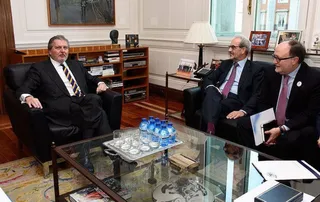 El ministro de Educación y el rector estudian las acciones de la conmemoración del Octavo Centenario