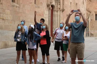 Turistas visitando Salamanca el pasado verano