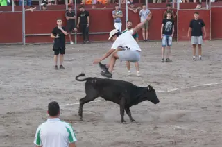 Las vaquillas hacen las delicias de los asistentes en Santa Marta de Tormes