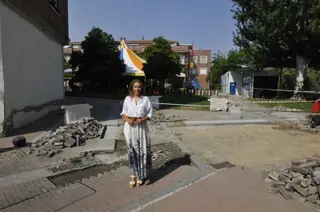 Obras en la Plaza del Ángel de Santa Marta