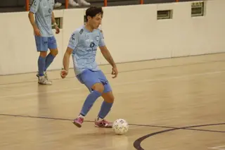 Imagen del derbi entre el Salamanca Fútbol Sala y el Albense FS.