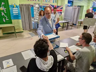 Marcos Iglesias, alcalde de Ciudad Rodrigo vota