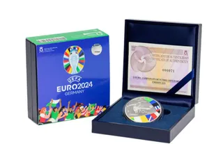 Monedas de colección de la UEFA EURO 2024. Foto Real Casa de la Moneda