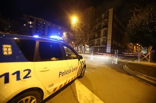 Vigilancia policial del edificio de la explosión de gas