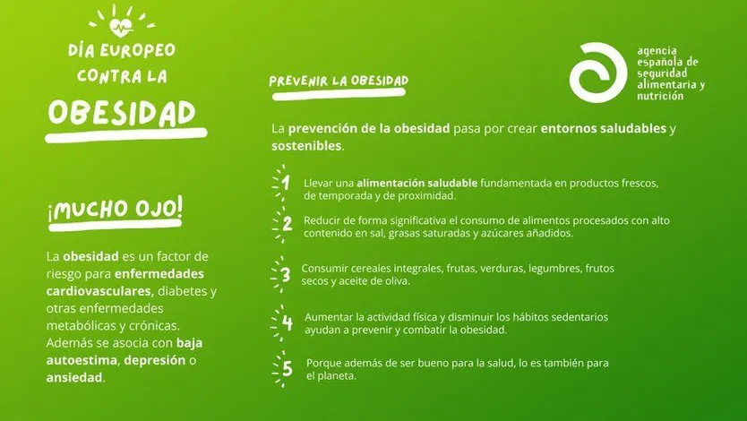 AESAN consejos para la prevención de la obesidad