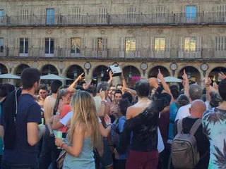 Novatadas en la Plaza Mayor