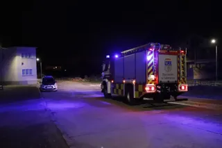 Bomberos Diputación de noche. Archivo