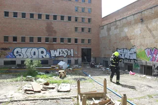 Incendio en un edificio abandonado de Ciudad Jardín (1)