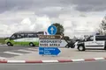 Glorieta partida del acceso a la Base Aérea de Matacán 