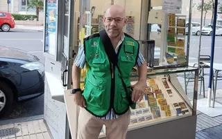 Ángel Ignacio González, vendedor de la ONCE que ha llevado la suerte a Salamanca