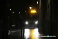 Ambulancia de noche. Foto de archivo