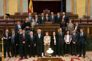 La presidenta del Congreso de los Diputados recibe a una delegación de Alumni-USAL