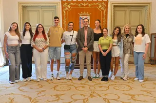 Recepcion de estudiantes bulgaros de español