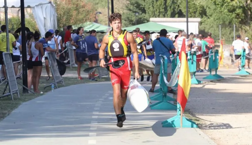 Pablo Gómez en el Nacional de Piragüismo de Maratón