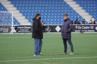 Sandoval y Toni García, ante el Athletic B | FOTO SALAMANCA24HORAS.COM