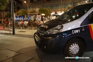 Covid Policía Nacional coronavirus Gran Vía plaza de San Julián 1