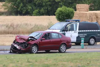 Accidente en la salida de Aldeatejada