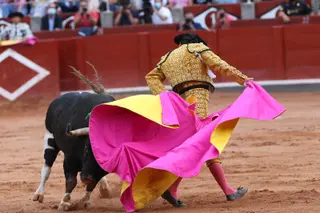 Morante de la Puebla con un astado de Galache. Foto S24H