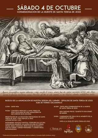 Cartel de la conmemoración de la muerte de Santa Teresa de Jesús