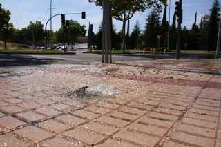 Nueva fuga de agua en el Paseo de los olivos