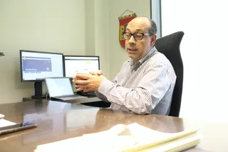 El Juez Decano de los Juzgados de Salamanca y Magistrado del Juzgado de Instrucción número Dos de Salamanca, Juan Rollán, en su despacho