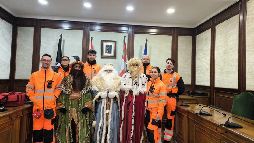 Protección Civil con los Reyes Magos en Béjar
