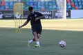 Caramelo, en un entrenamiento con el Salamanca CF UDS.
