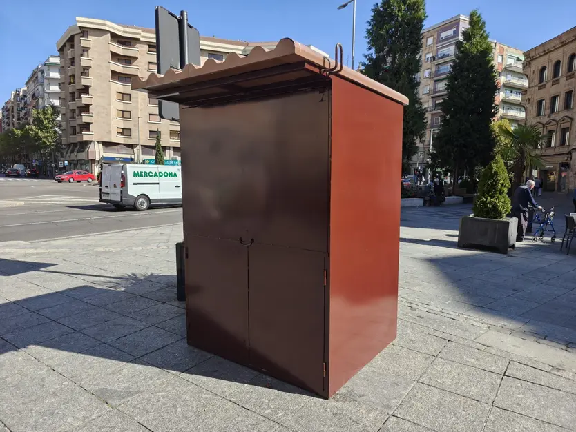Puesto de castañas en el Puerta de Zamora