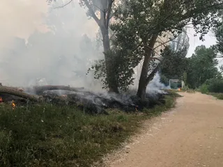 Incendio en Cabrerizo. Foto de archivo