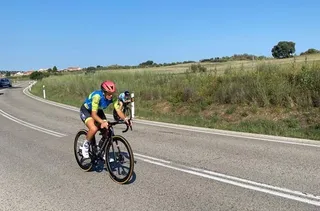 Alba Álvarez en los Campeonatos de España en la Escuela de Ciclismo Salmantina